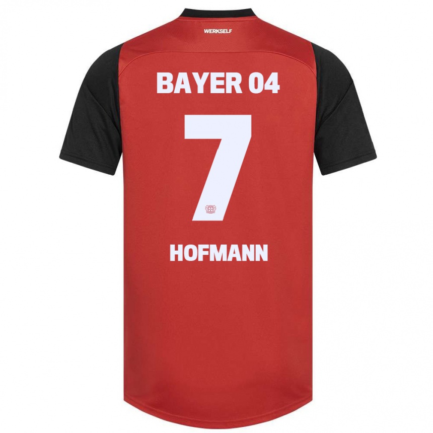 Niño Fútbol Camiseta Jonas Hofmann #7 Rojo Negro 1ª Equipación 2024/25 Perú