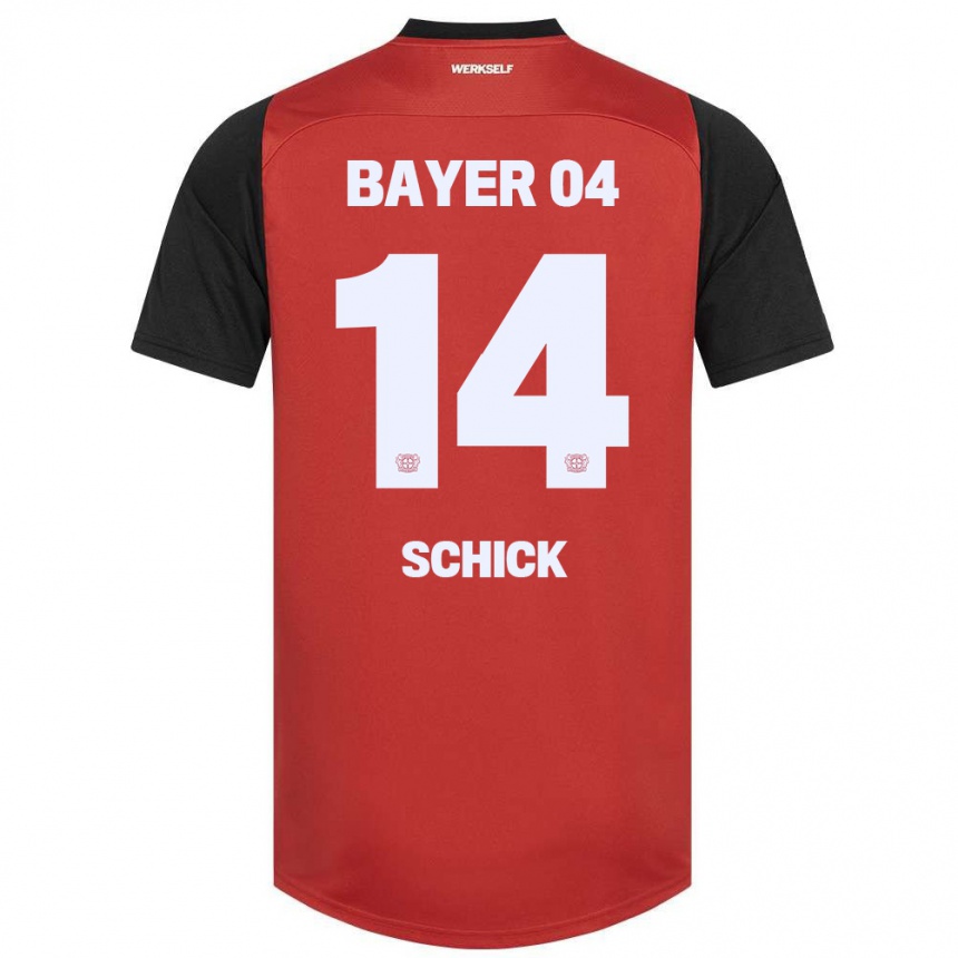 Niño Fútbol Camiseta Patrik Schick #14 Rojo Negro 1ª Equipación 2024/25 Perú