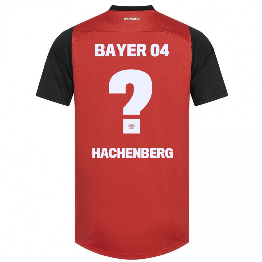 Niño Fútbol Camiseta Merlin Hachenberg #0 Rojo Negro 1ª Equipación 2024/25 Perú