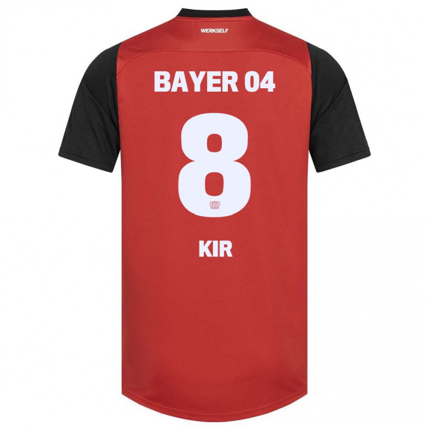 Niño Fútbol Camiseta Burak Kir #8 Rojo Negro 1ª Equipación 2024/25 Perú