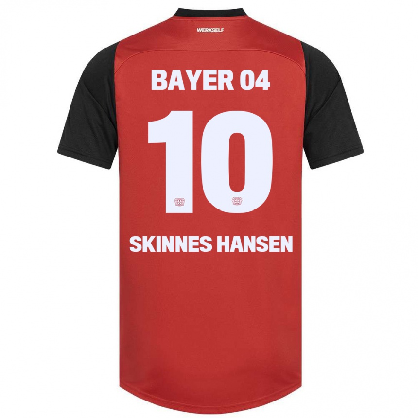 Niño Fútbol Camiseta Synne Skinnes Hansen #10 Rojo Negro 1ª Equipación 2024/25 Perú