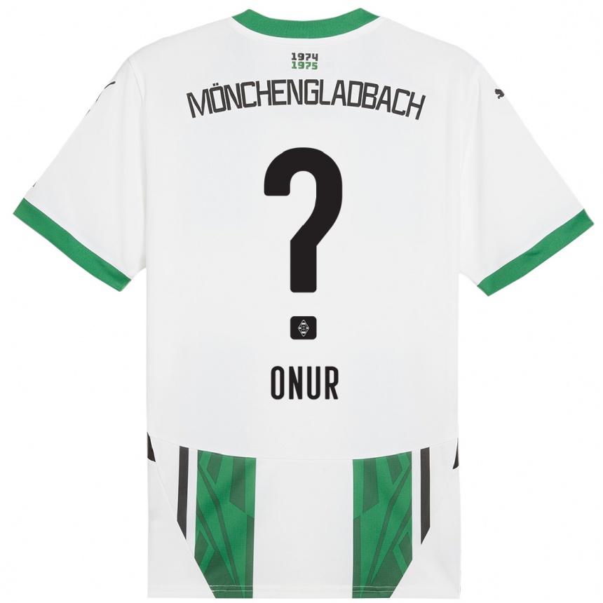 Niño Fútbol Camiseta Hasan Onur #0 Blanco Verde 1ª Equipación 2024/25 Perú