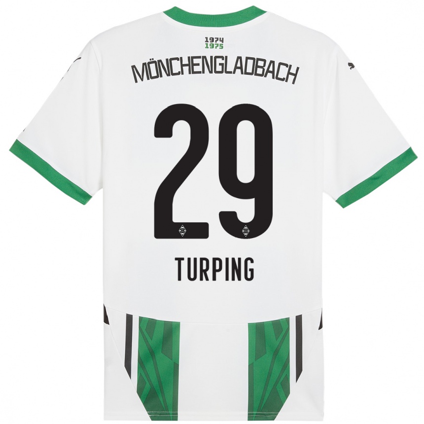 Niño Fútbol Camiseta Selim Turping #29 Blanco Verde 1ª Equipación 2024/25 Perú