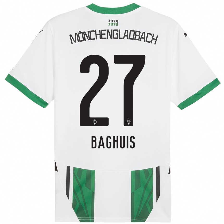 Niño Fútbol Camiseta Chantal Baghuis #27 Blanco Verde 1ª Equipación 2024/25 Perú