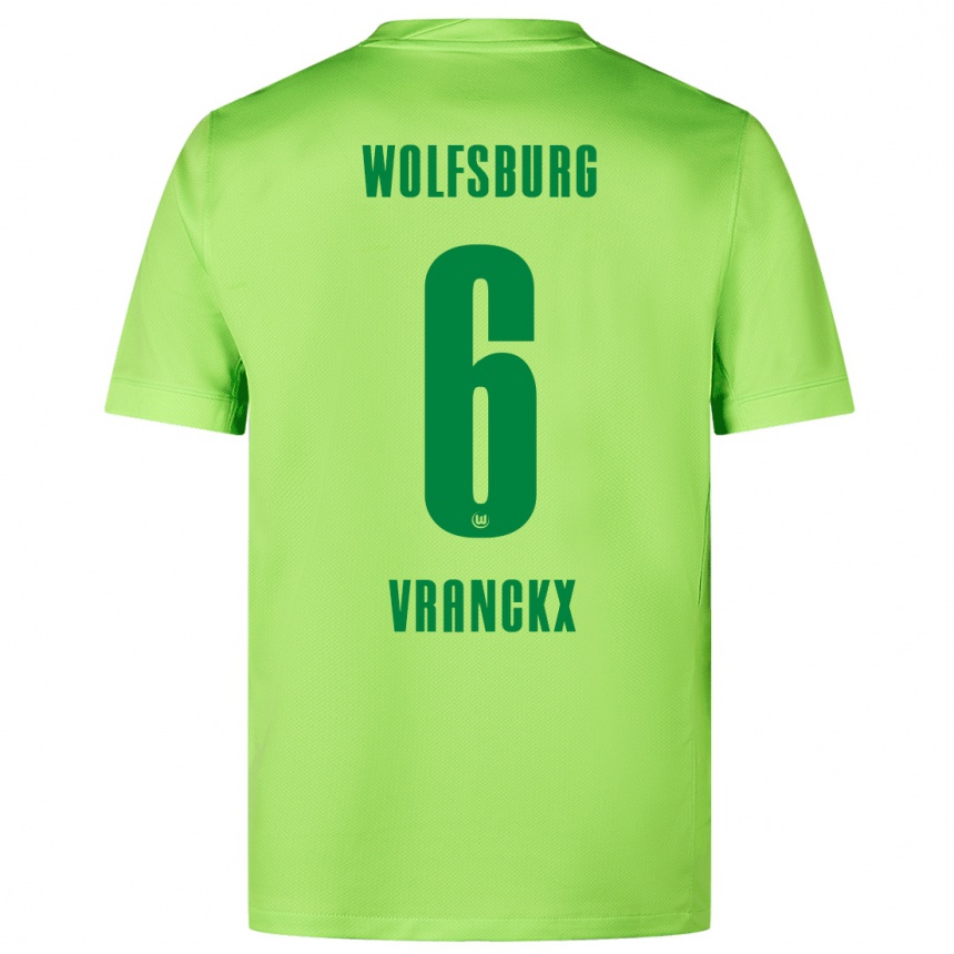 Niño Fútbol Camiseta Aster Vranckx #6 Verde Fluorescente 1ª Equipación 2024/25 Perú