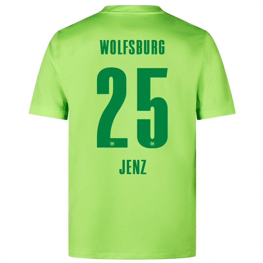 Niño Fútbol Camiseta Moritz Jenz #25 Verde Fluorescente 1ª Equipación 2024/25 Perú