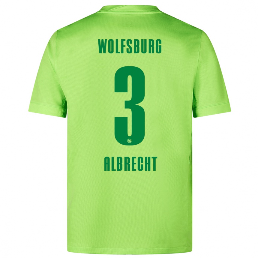 Niño Fútbol Camiseta Ben Albrecht #3 Verde Fluorescente 1ª Equipación 2024/25 Perú