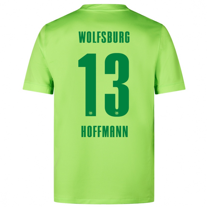 Niño Fútbol Camiseta Nils Hoffmann #13 Verde Fluorescente 1ª Equipación 2024/25 Perú