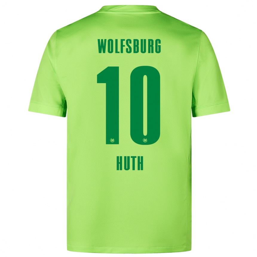 Niño Fútbol Camiseta Svenja Huth #10 Verde Fluorescente 1ª Equipación 2024/25 Perú