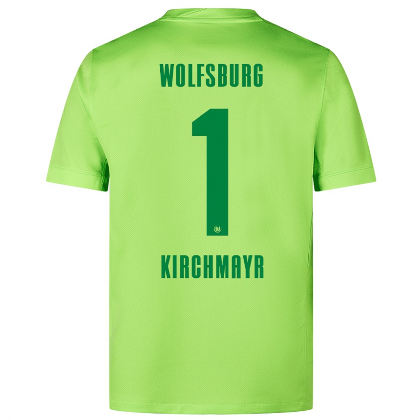 Niño Fútbol Camiseta Juri Kirchmayr #1 Verde Fluorescente 1ª Equipación 2024/25 Perú