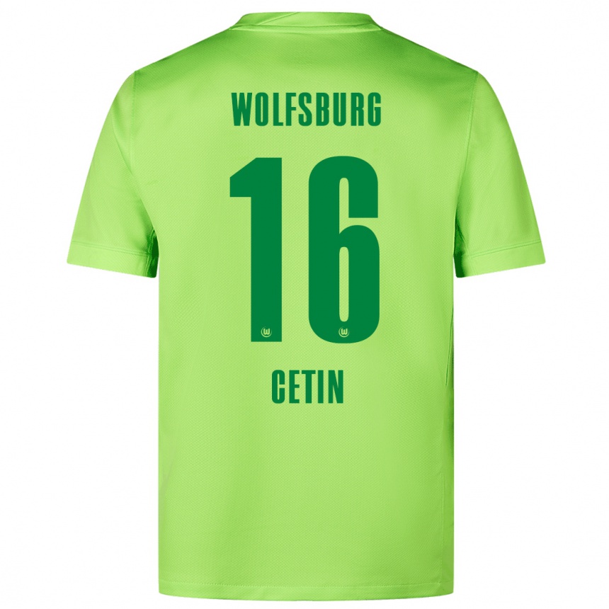 Niño Fútbol Camiseta Serkan Cetin #16 Verde Fluorescente 1ª Equipación 2024/25 Perú