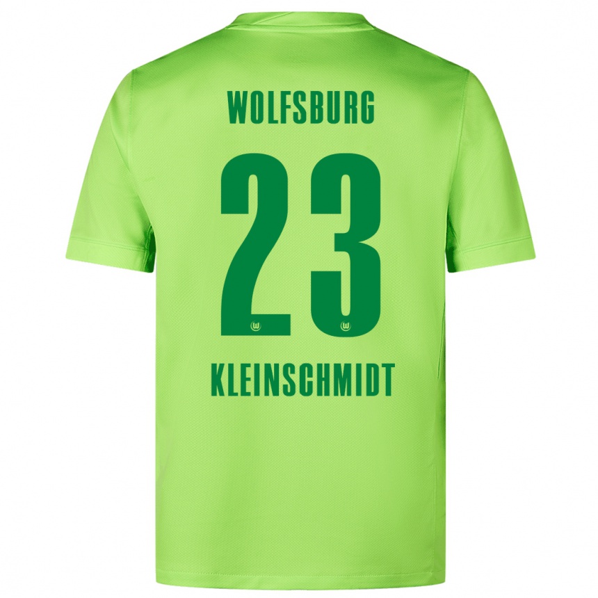 Niño Fútbol Camiseta Max Kleinschmidt #23 Verde Fluorescente 1ª Equipación 2024/25 Perú