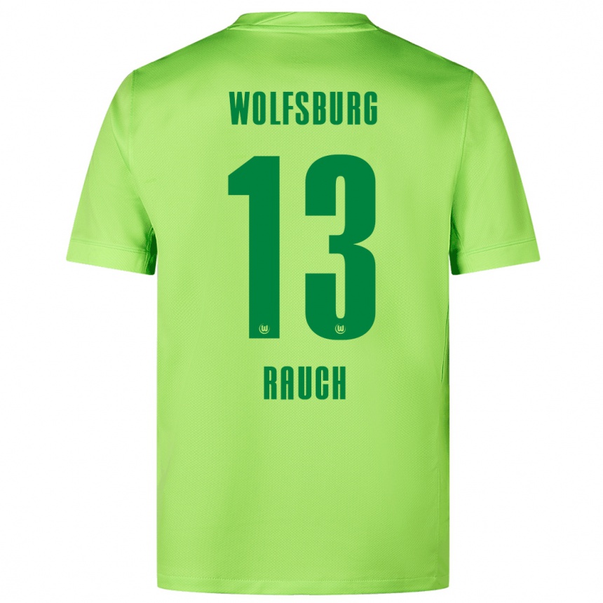 Niño Fútbol Camiseta Felicitas Rauch #13 Verde Fluorescente 1ª Equipación 2024/25 Perú