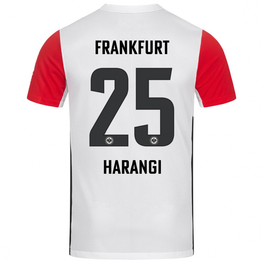 Niño Fútbol Camiseta Aiden Harangi #25 Blanco Rojo 1ª Equipación 2024/25 Perú