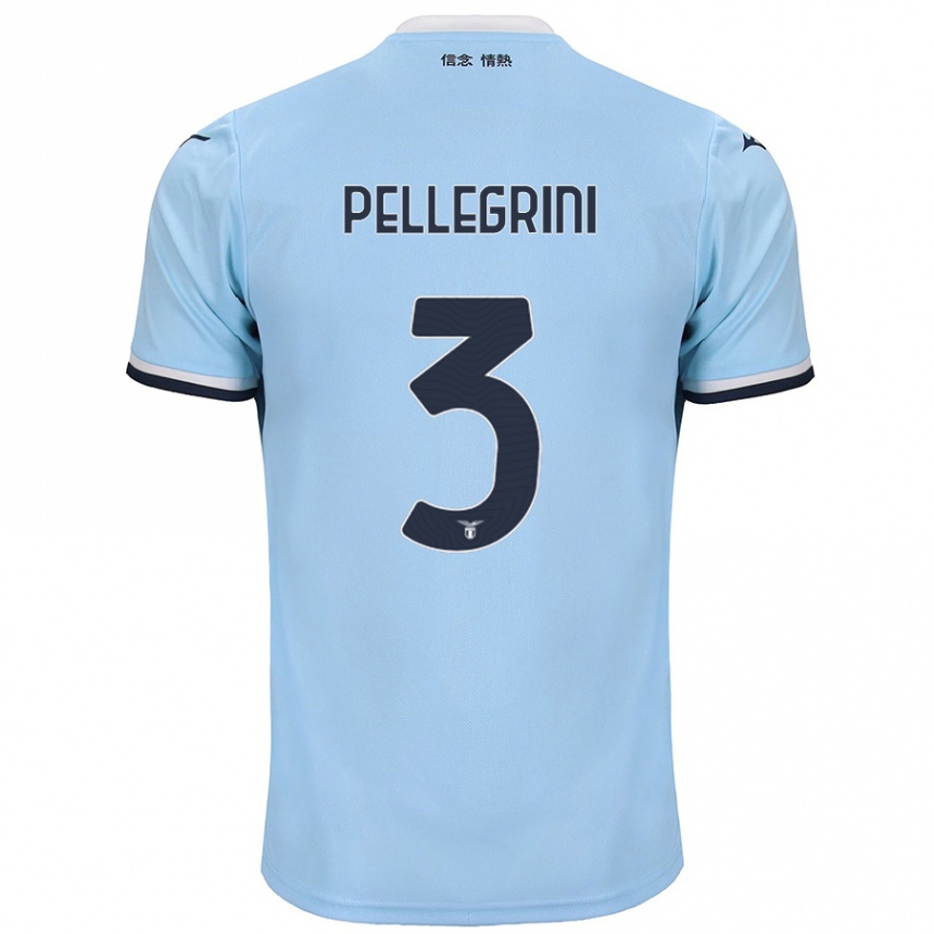 Niño Fútbol Camiseta Luca Pellegrini #3 Azul 1ª Equipación 2024/25 Perú