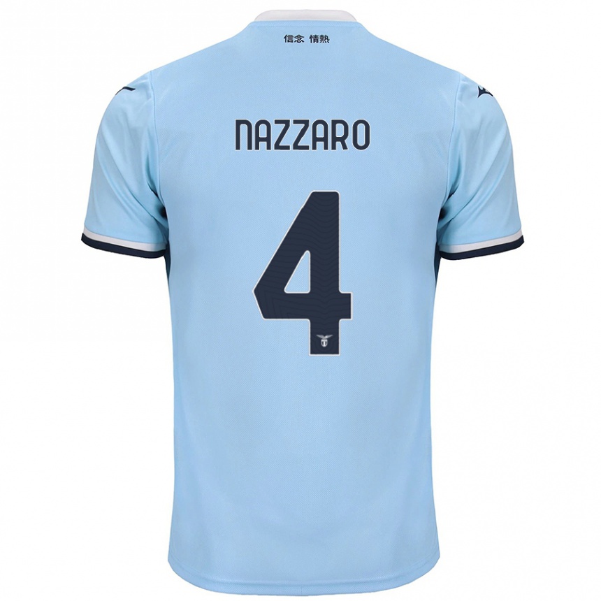 Niño Fútbol Camiseta Marco Nazzaro #4 Azul 1ª Equipación 2024/25 Perú