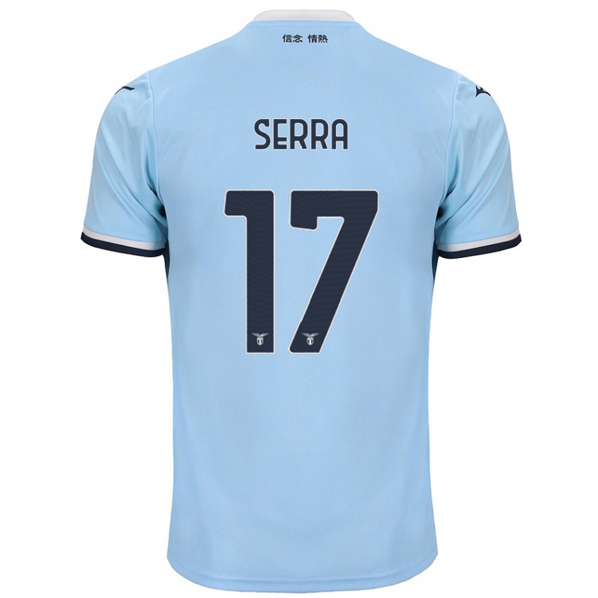 Niño Fútbol Camiseta Federico Serra #17 Azul 1ª Equipación 2024/25 Perú