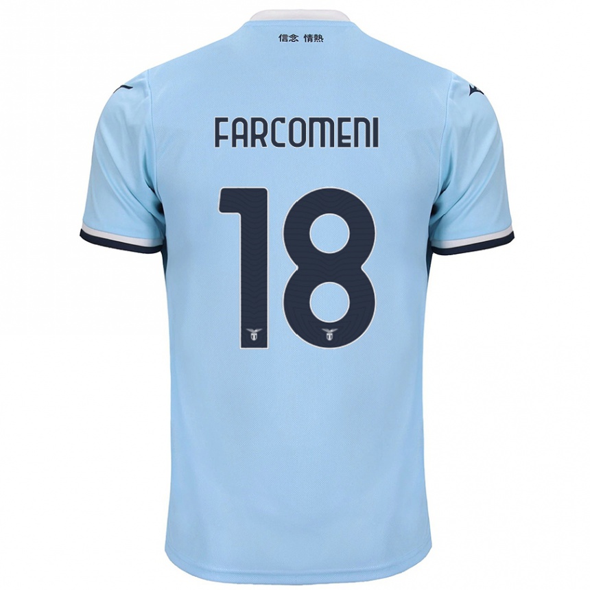 Niño Fútbol Camiseta Valerio Farcomeni #18 Azul 1ª Equipación 2024/25 Perú