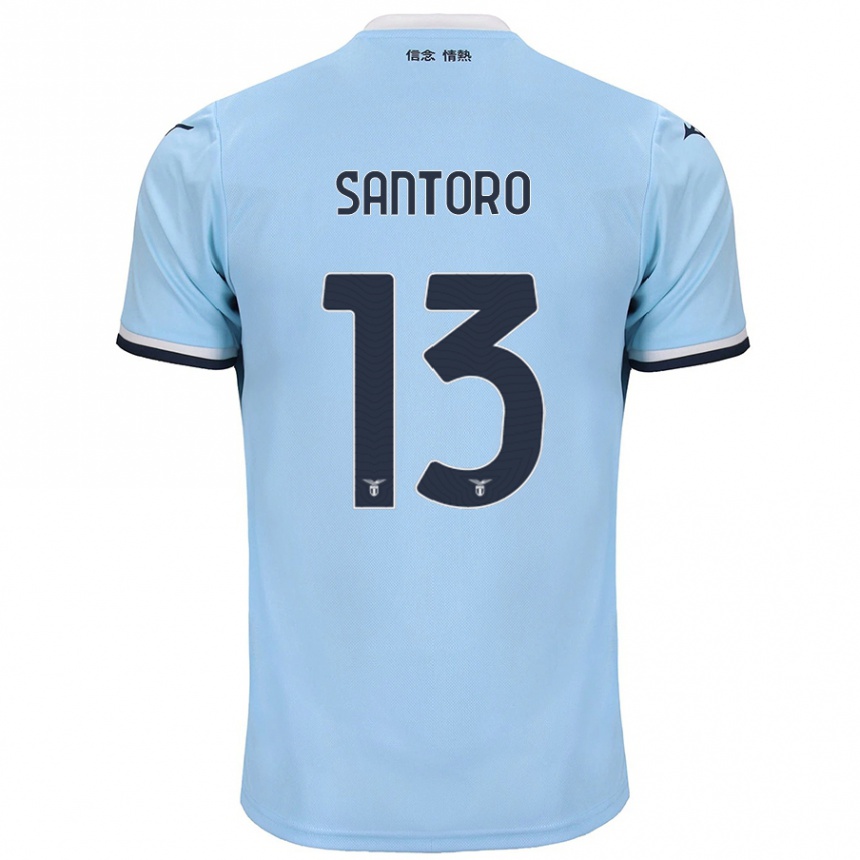 Niño Fútbol Camiseta Martina Santoro #13 Azul 1ª Equipación 2024/25 Perú