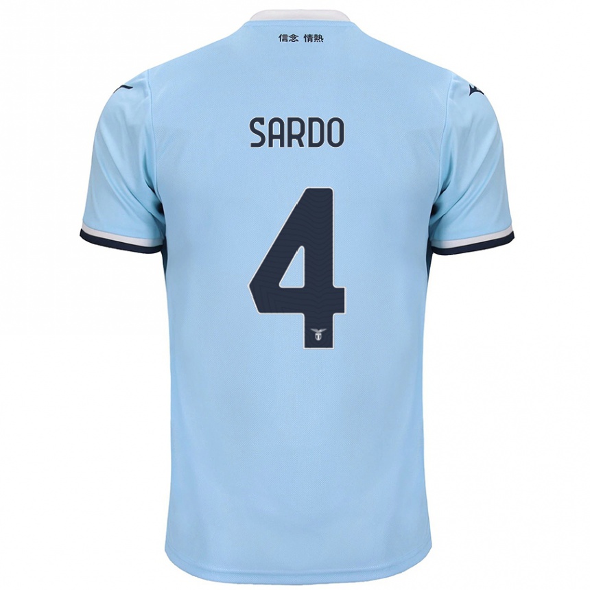 Niño Fútbol Camiseta Jacopo Sardo #4 Azul 1ª Equipación 2024/25 Perú