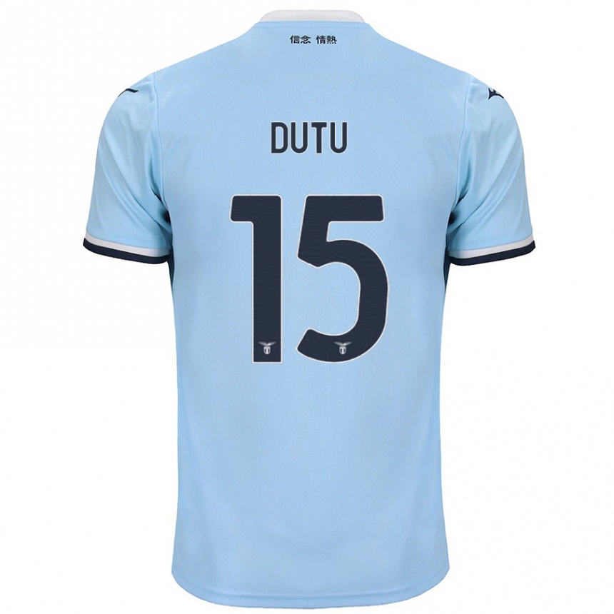 Niño Fútbol Camiseta Matteo Dutu #15 Azul 1ª Equipación 2024/25 Perú