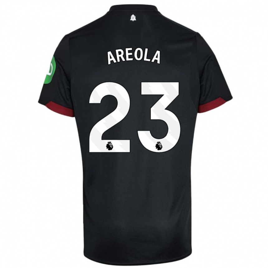 Niño Fútbol Camiseta Alphonse Areola #23 Negro Blanco 2ª Equipación 2024/25 Perú