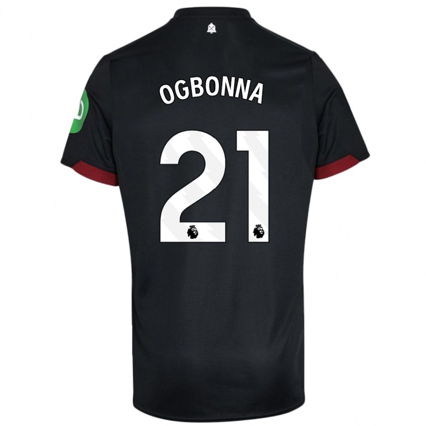 Niño Fútbol Camiseta Angelo Ogbonna #21 Negro Blanco 2ª Equipación 2024/25 Perú