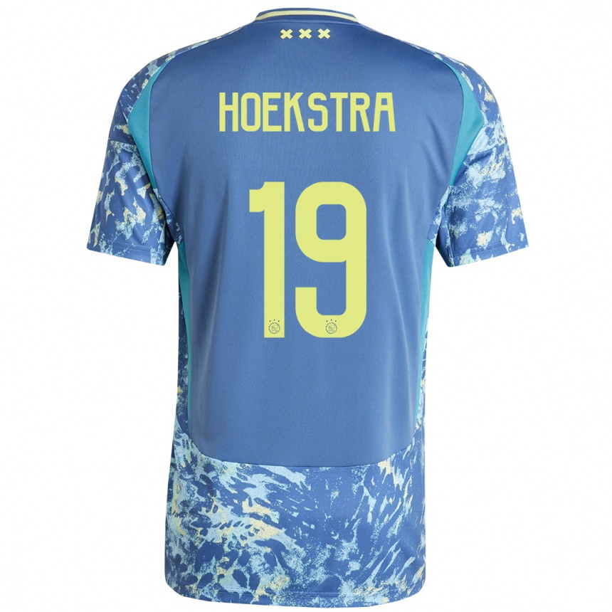 Niño Fútbol Camiseta Tiny Hoekstra #19 Gris Azul Amarillo 2ª Equipación 2024/25 Perú