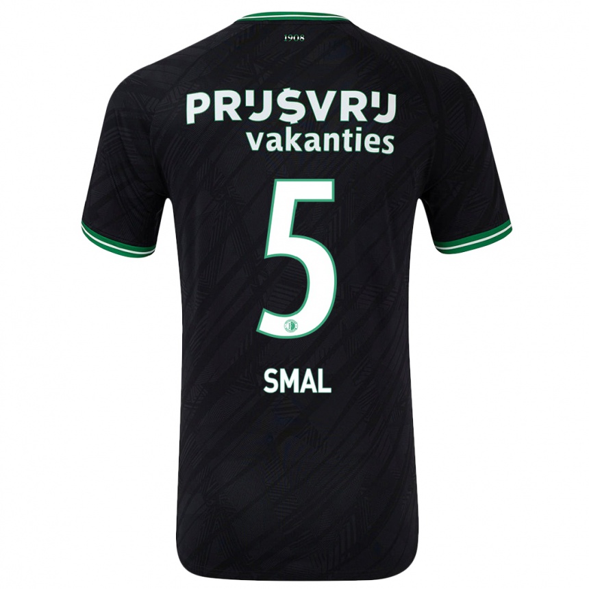 Niño Fútbol Camiseta Gijs Smal #5 Negro Verde 2ª Equipación 2024/25 Perú