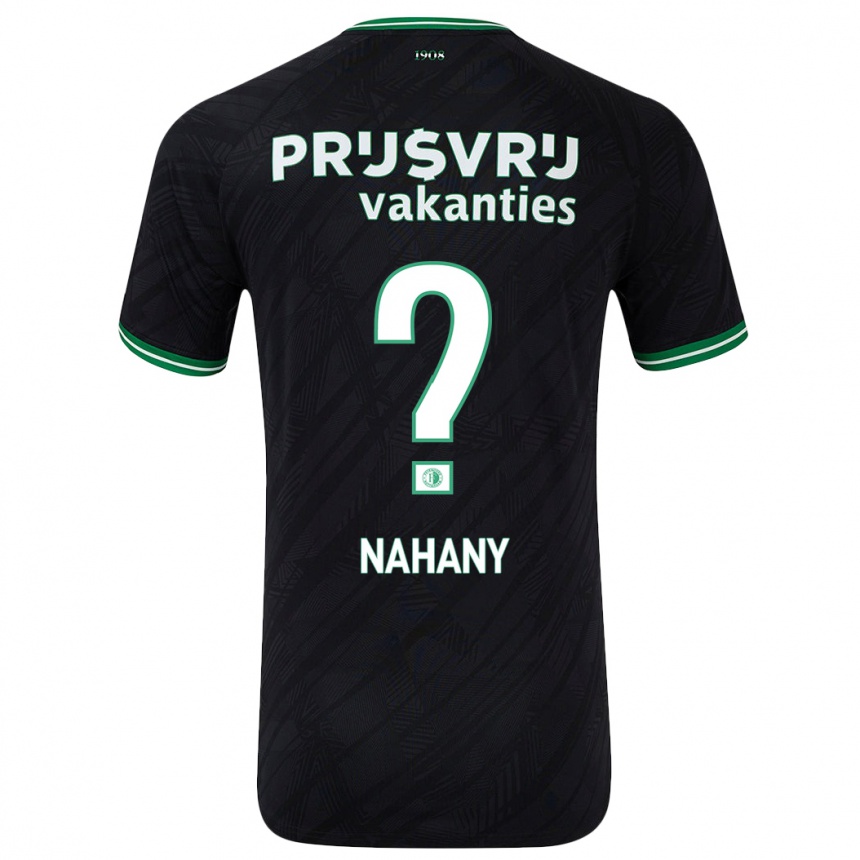 Niño Fútbol Camiseta Arman Nahany #0 Negro Verde 2ª Equipación 2024/25 Perú