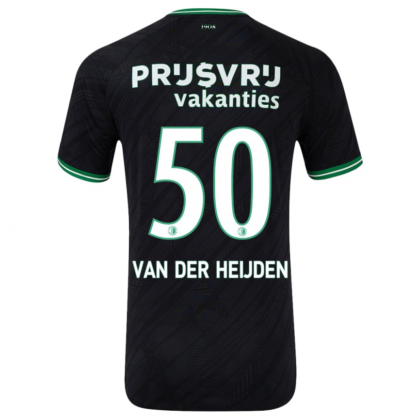 Niño Fútbol Camiseta Délano Van Der Heijden #50 Negro Verde 2ª Equipación 2024/25 Perú