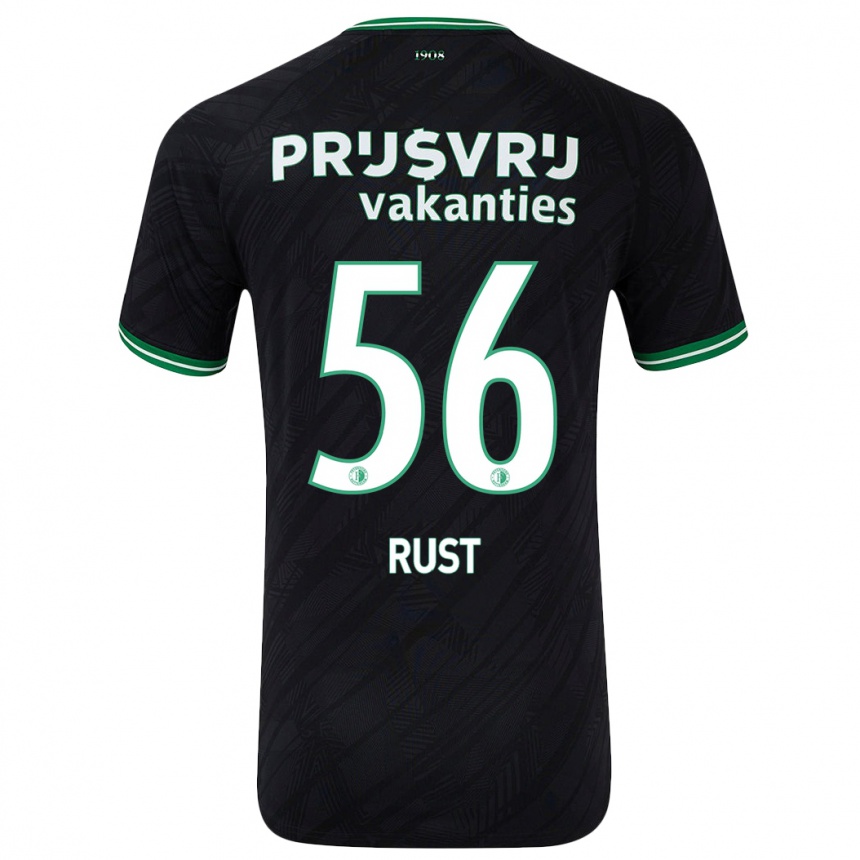 Niño Fútbol Camiseta Fabiano Rust #56 Negro Verde 2ª Equipación 2024/25 Perú