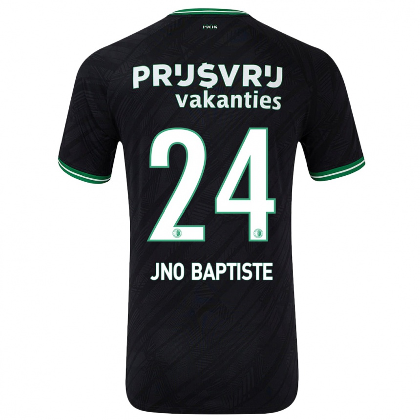 Niño Fútbol Camiseta Bridget Jno Baptiste #24 Negro Verde 2ª Equipación 2024/25 Perú