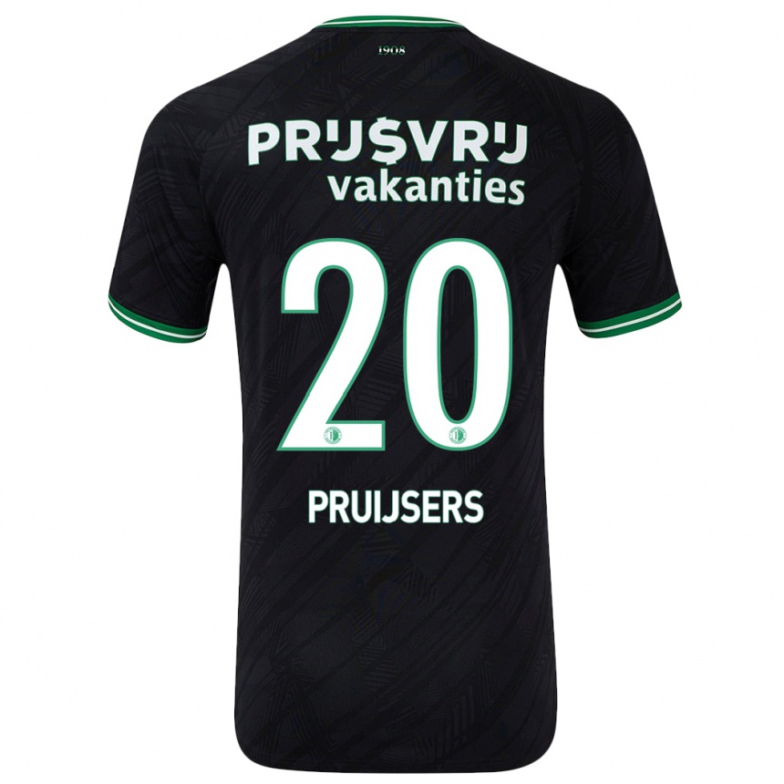 Niño Fútbol Camiseta Tom Pruijsers #20 Negro Verde 2ª Equipación 2024/25 Perú