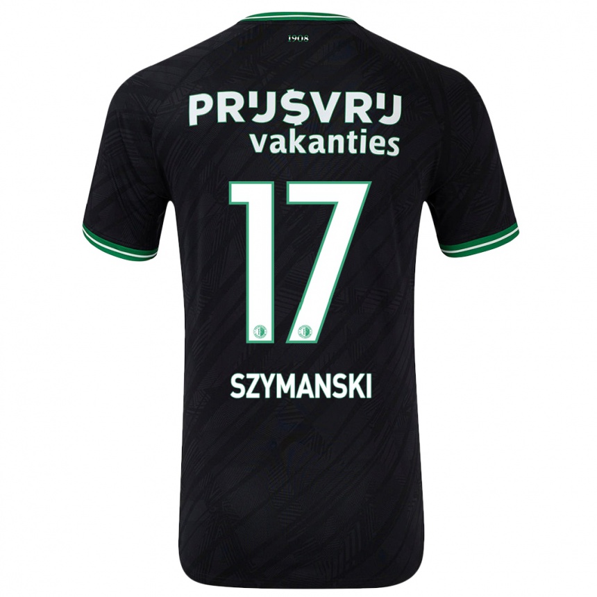 Niño Fútbol Camiseta Sebastian Szymanski #17 Negro Verde 2ª Equipación 2024/25 Perú