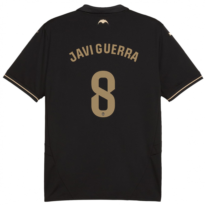 Niño Fútbol Camiseta Javi Guerra #8 Negro 2ª Equipación 2024/25 Perú