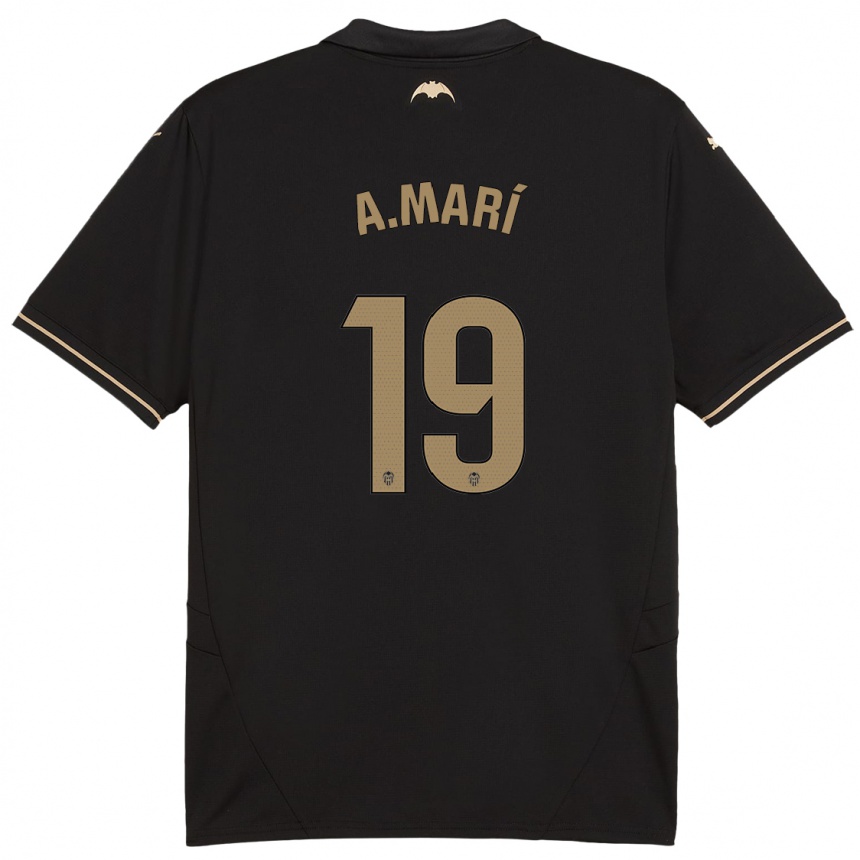 Niño Fútbol Camiseta Alberto Marí #19 Negro 2ª Equipación 2024/25 Perú