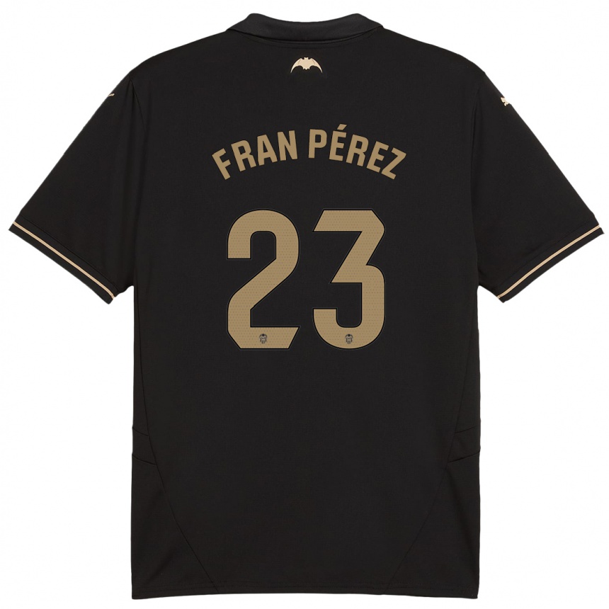 Niño Fútbol Camiseta Fran Pérez #23 Negro 2ª Equipación 2024/25 Perú