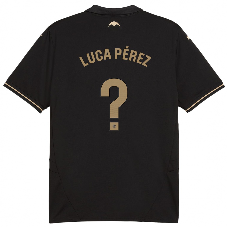 Niño Fútbol Camiseta Simón Luca Pérez #0 Negro 2ª Equipación 2024/25 Perú