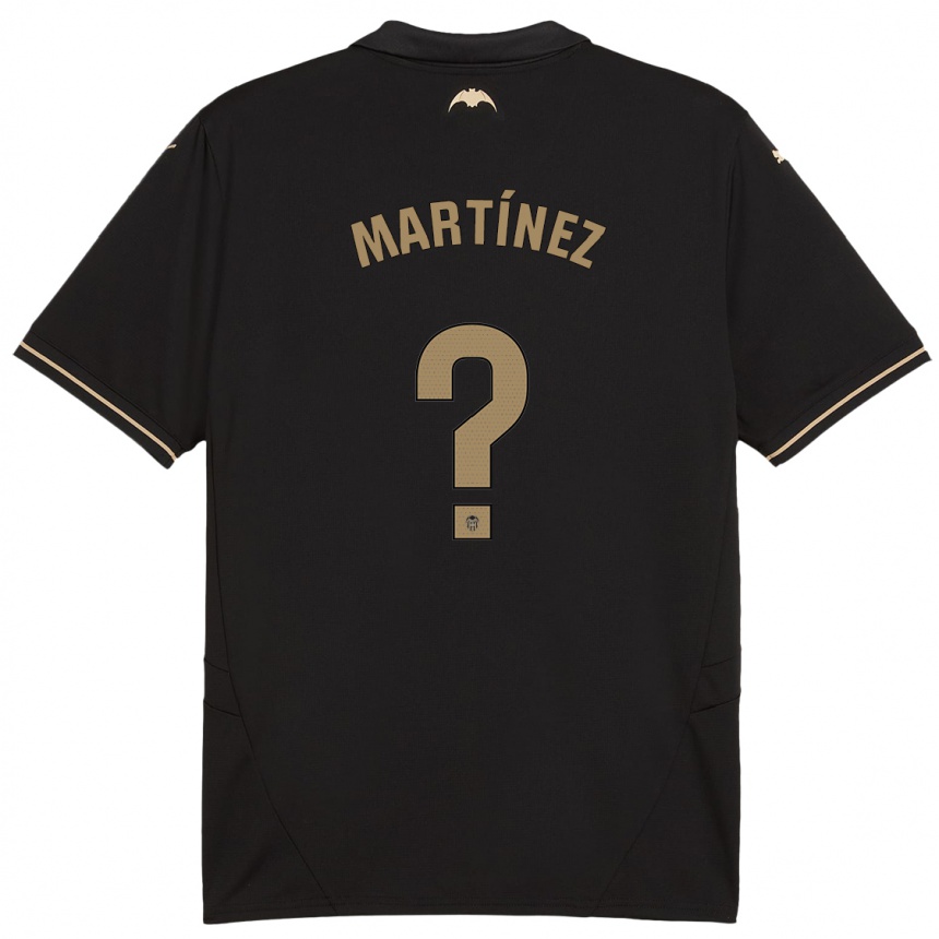 Niño Fútbol Camiseta David Martínez #0 Negro 2ª Equipación 2024/25 Perú