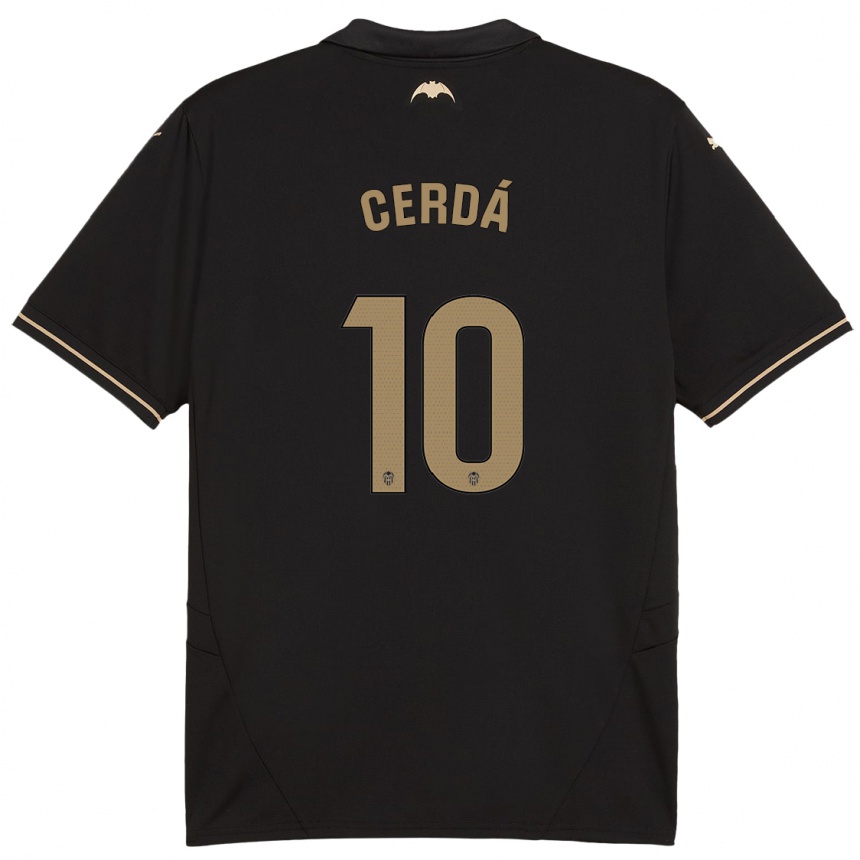 Niño Fútbol Camiseta Alex Cerdá #10 Negro 2ª Equipación 2024/25 Perú