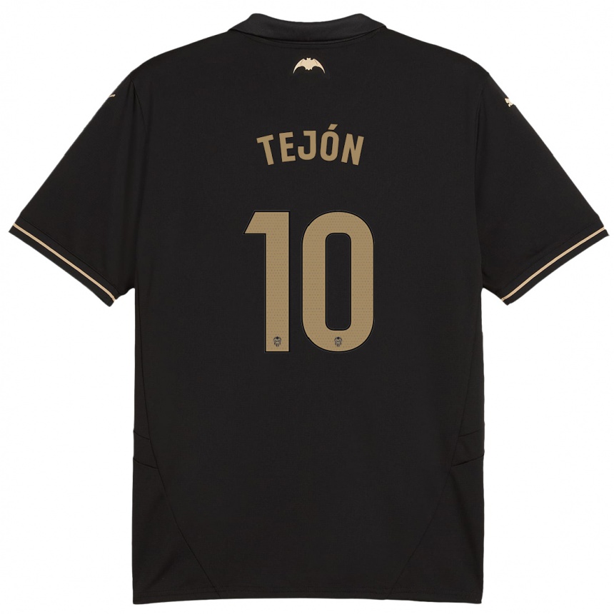 Niño Fútbol Camiseta Martín Tejón #10 Negro 2ª Equipación 2024/25 Perú