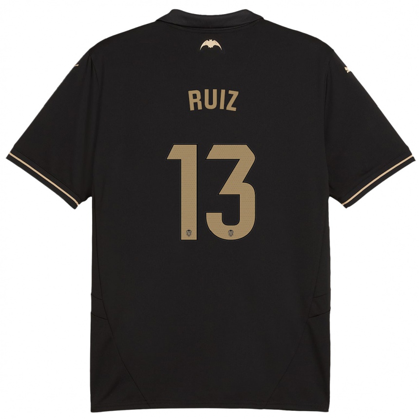 Niño Fútbol Camiseta Nil Ruiz #13 Negro 2ª Equipación 2024/25 Perú