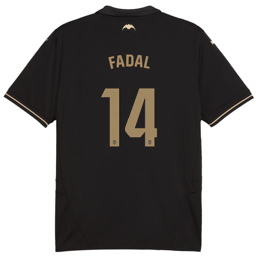 Niño Fútbol Camiseta Ali Fadal #14 Negro 2ª Equipación 2024/25 Perú