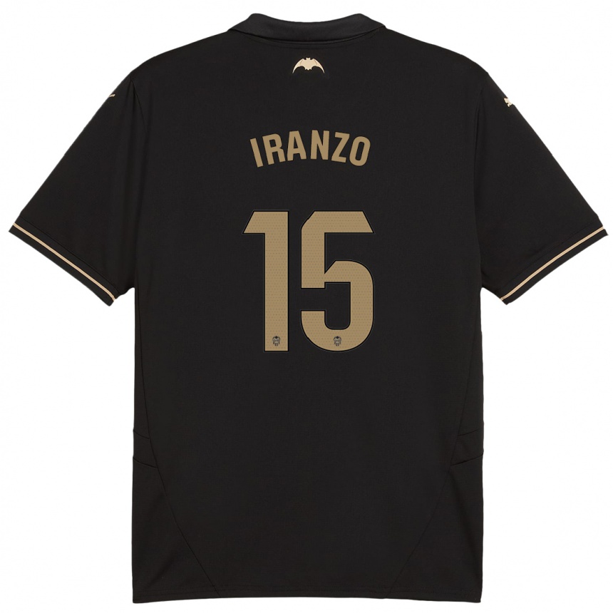 Niño Fútbol Camiseta Rubén Iranzo #15 Negro 2ª Equipación 2024/25 Perú