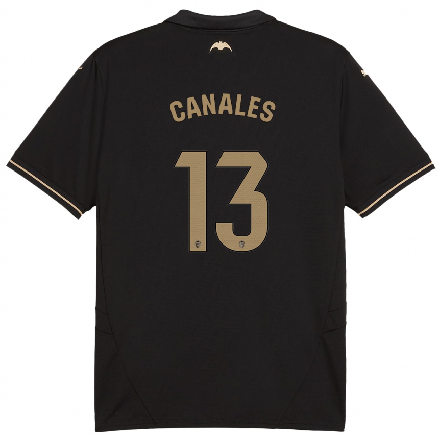 Niño Fútbol Camiseta Antonia Canales #13 Negro 2ª Equipación 2024/25 Perú