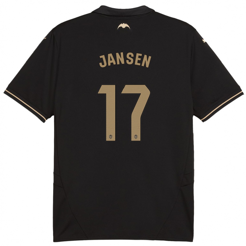 Niño Fútbol Camiseta Ellen Jansen #17 Negro 2ª Equipación 2024/25 Perú