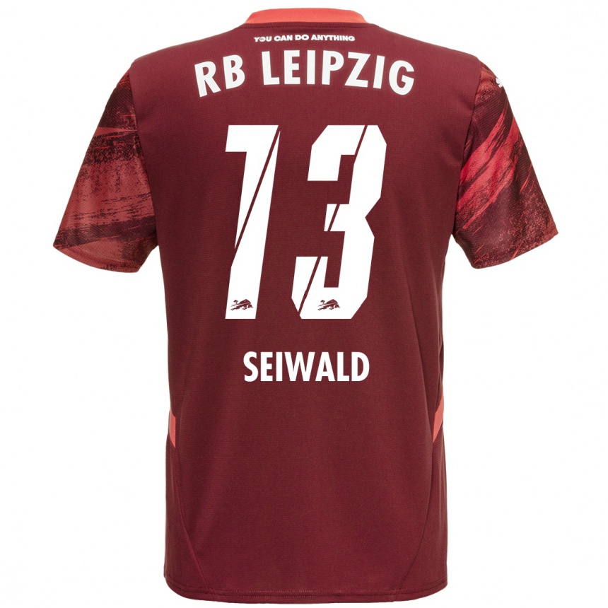 Niño Fútbol Camiseta Nicolas Seiwald #13 Borgoña 2ª Equipación 2024/25 Perú