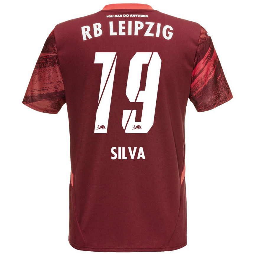 Niño Fútbol Camiseta André Silva #19 Borgoña 2ª Equipación 2024/25 Perú