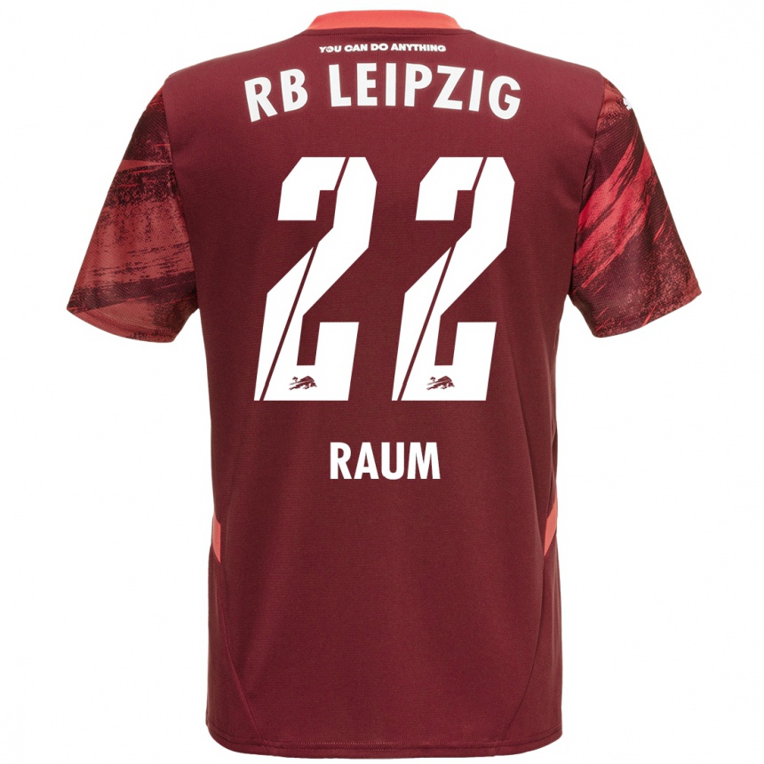 Niño Fútbol Camiseta David Raum #22 Borgoña 2ª Equipación 2024/25 Perú